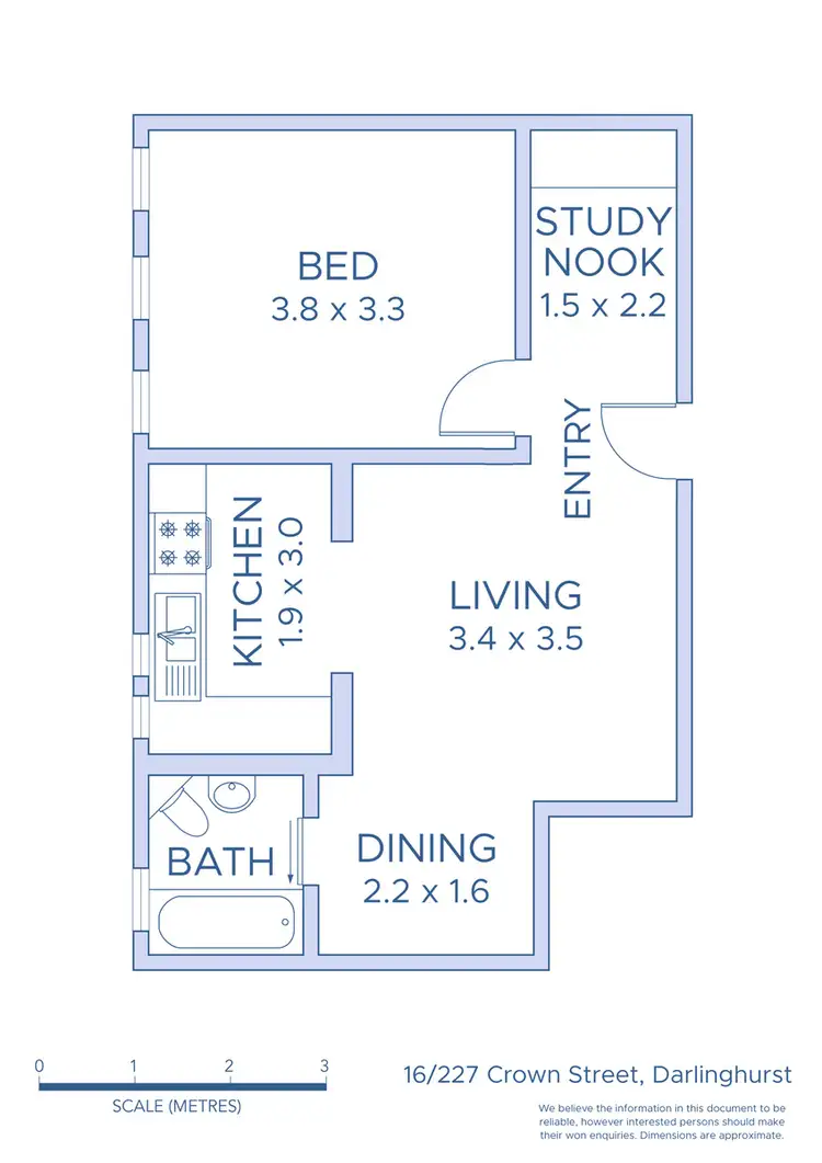 Floorplan of Homely apartment listing, 16/227 Crown Street, Darlinghurst NSW 2010