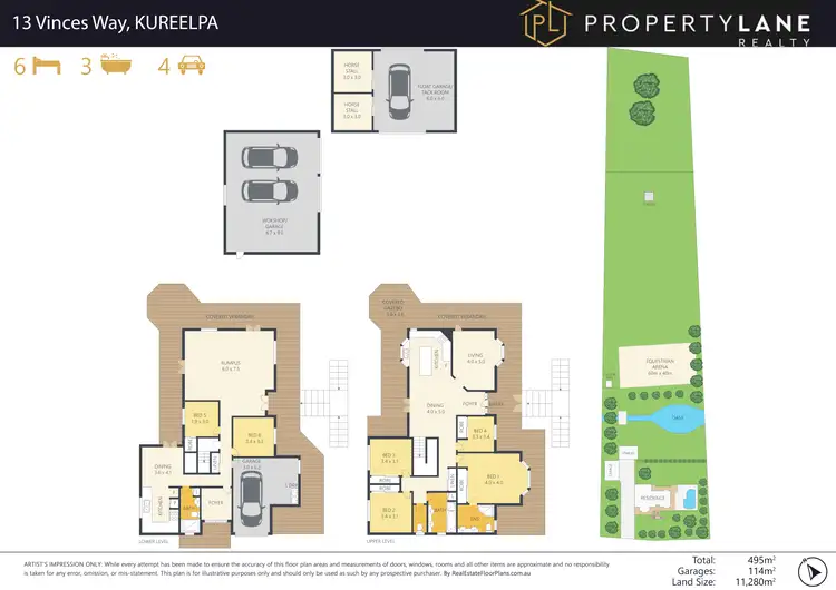 Floorplan of Homely rural property listing, 13 Vinces Way, Kureelpa QLD 4560