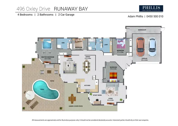 Floorplan of Homely house listing, 496 Oxley Drive, Runaway Bay QLD 4216
