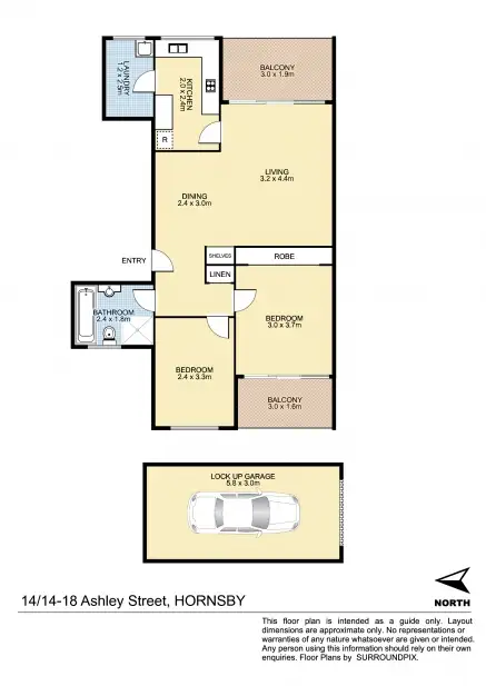 Floorplan of Homely unit listing, 14/14-18 ASHLEY STREET, Hornsby NSW 2077