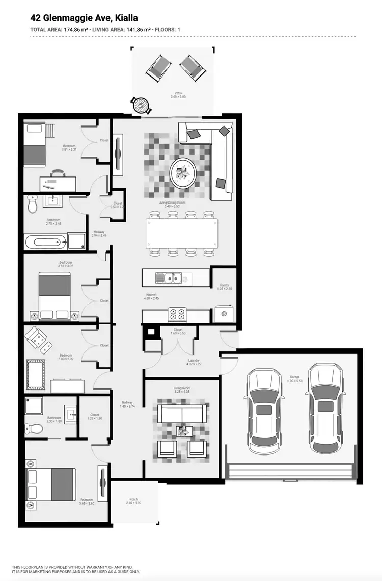 Floorplan of Homely house listing, 42 Glenmaggie Avenue, Kialla VIC 3631