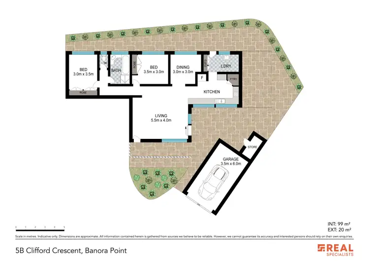Floorplan of Homely semi-detached listing, Sold - 5B Clifford Crescent, Banora Point NSW 2486
