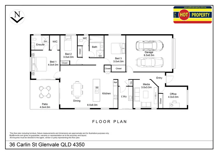 Floorplan of Homely house listing, 36 Carlin Street, Glenvale QLD 4350