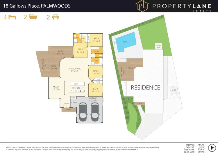 Floorplan of Homely house listing, 18 Gallows Place, Palmwoods QLD 4555