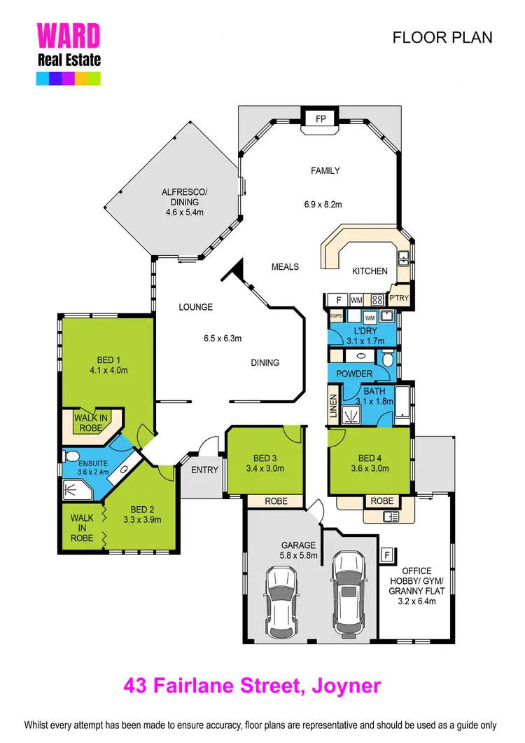 Floorplan of Homely house listing, 43 Fairlane Street, Joyner QLD 4500