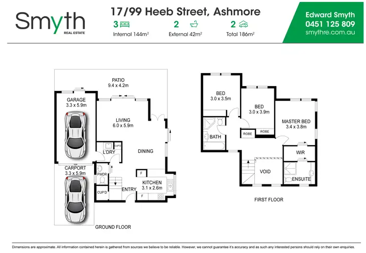 Floorplan of Homely townhouse listing, 17/99 Heeb Street, Ashmore QLD 4214