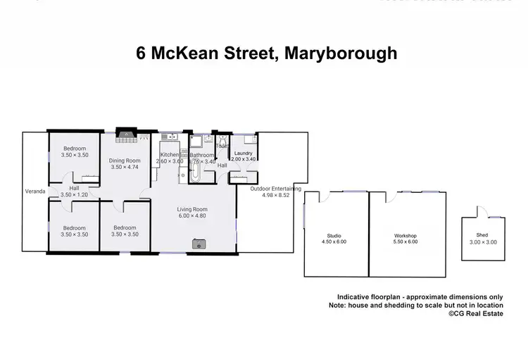 Floorplan of Homely house listing, 6 McKean Street, Maryborough VIC 3465