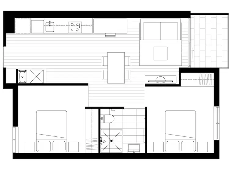 Floorplan of Homely apartment listing, 403/495 Rathdowne Street, Carlton VIC 3053