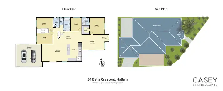 Floorplan of Homely house listing, 34 Bella Crescent, Hallam VIC 3803