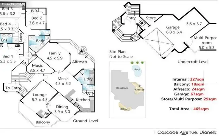 Floorplan of Homely house listing, 1 CASCADE AVENUE, Dianella WA 6059