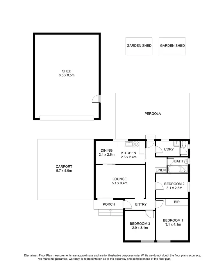 Floorplan of Homely house listing, 3 Noolan Street, Mount Gambier SA 5290