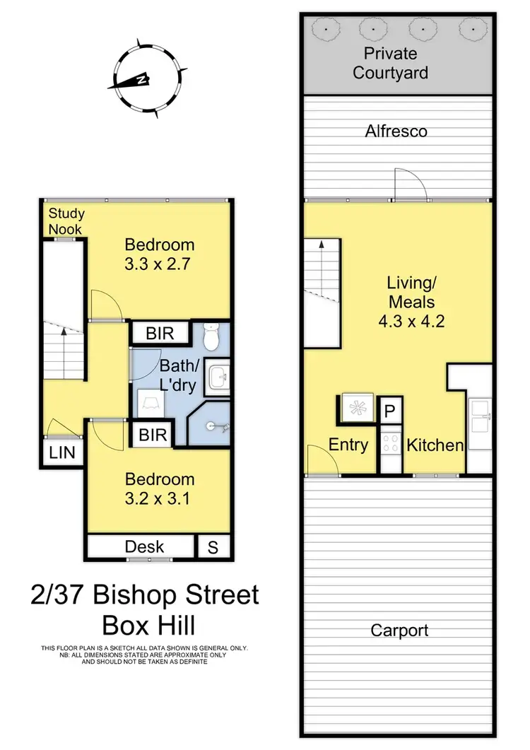 Floorplan of Homely townhouse listing, 2/37 Bishop Street, Box Hill VIC 3128