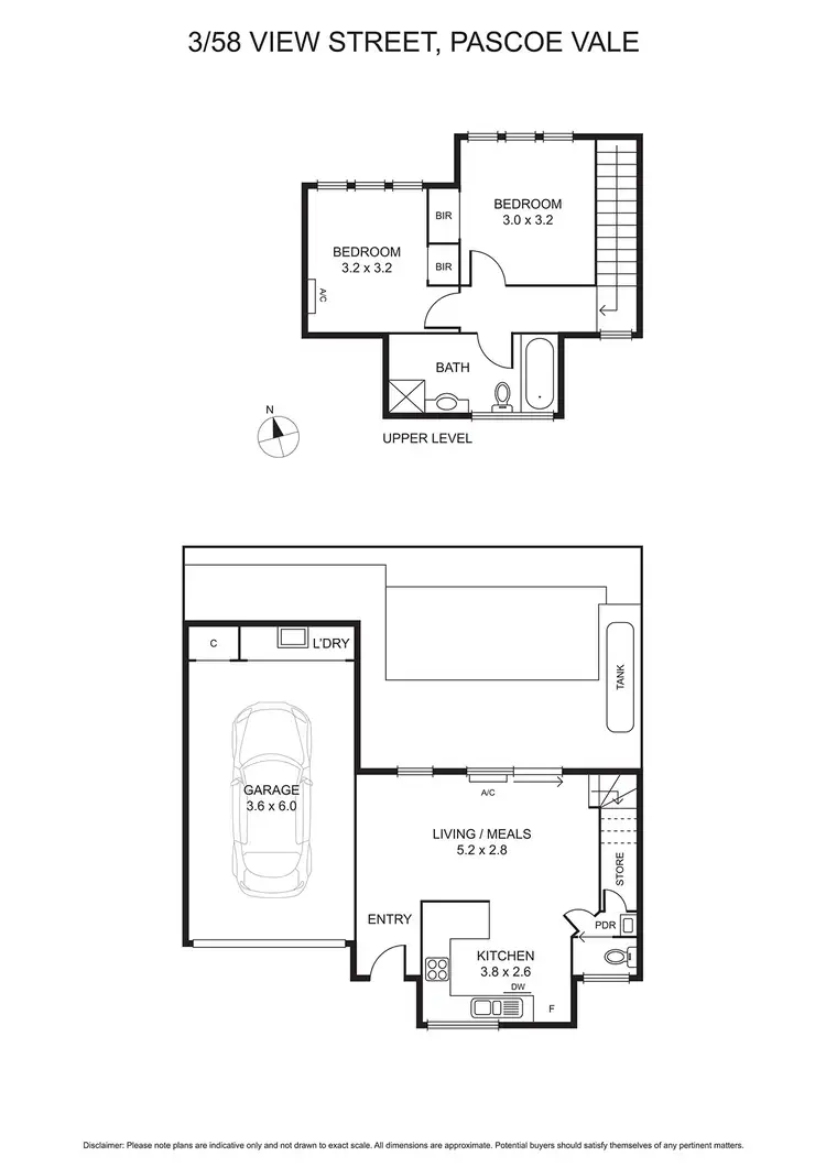 Floorplan of Homely townhouse listing, 3/58 View Street, Pascoe Vale VIC 3044