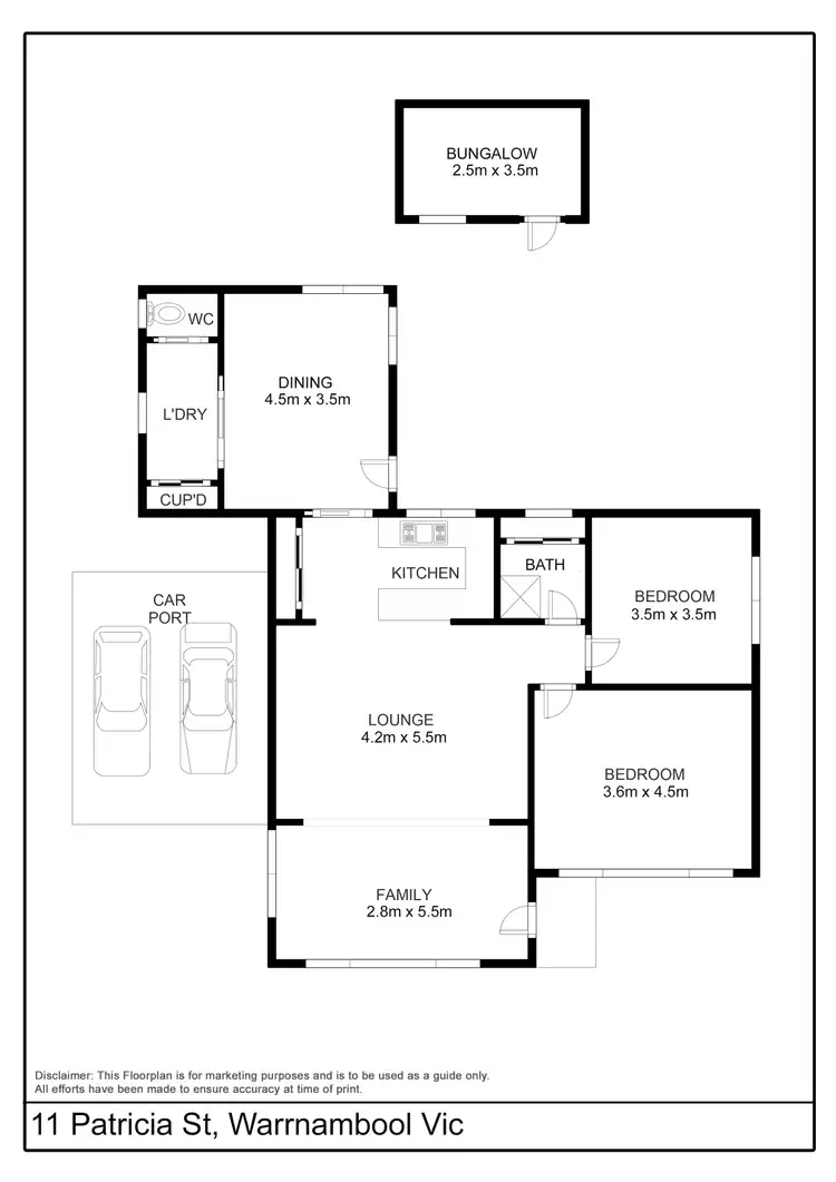 Floorplan of Homely house listing, 11 Patricia Street, Warrnambool VIC 3280