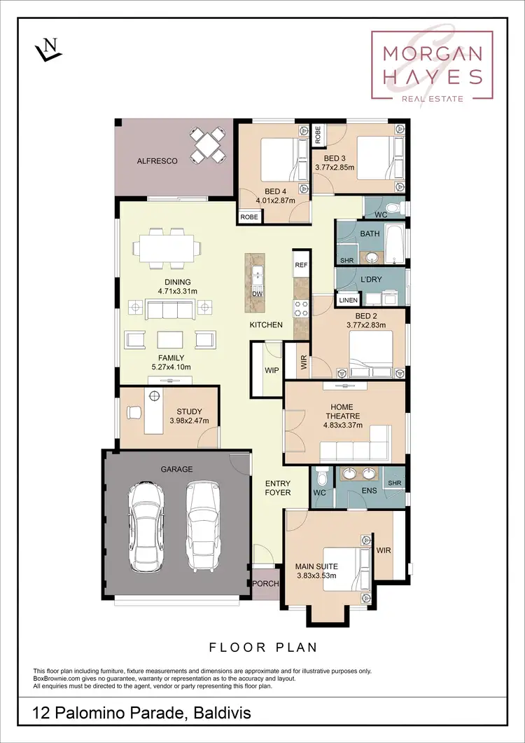 Floorplan of Homely house listing, 12 Palomino Parade, Baldivis WA 6171