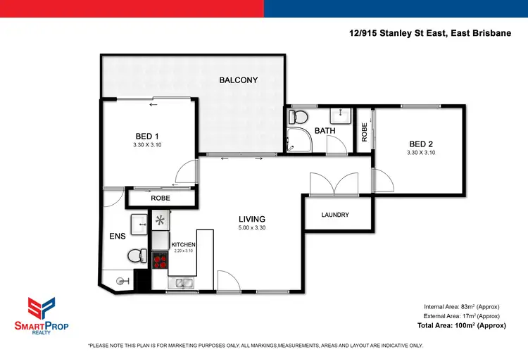 Floorplan of Homely apartment listing, 12/915 Stanley Street East, East Brisbane QLD 4169
