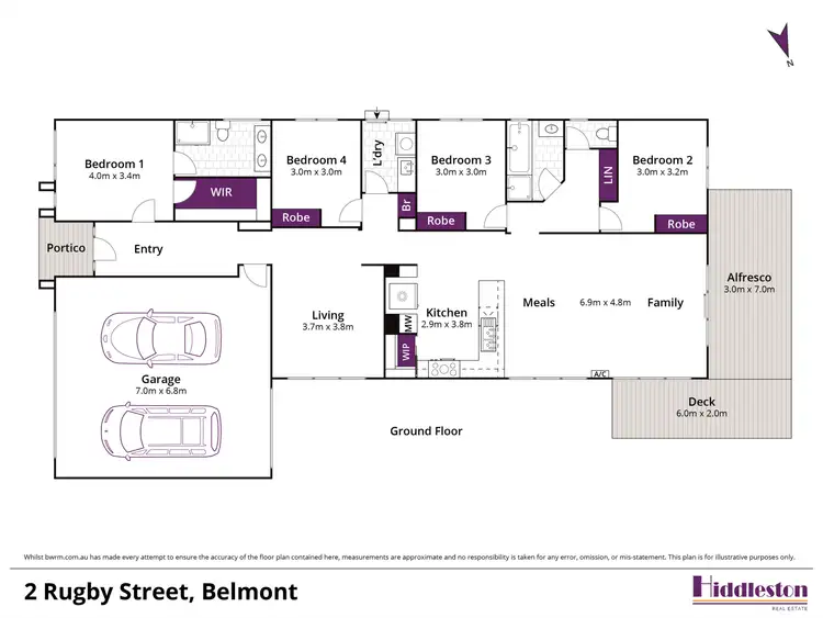 Floorplan of Homely house listing, 2 Rugby Street, Belmont VIC 3216