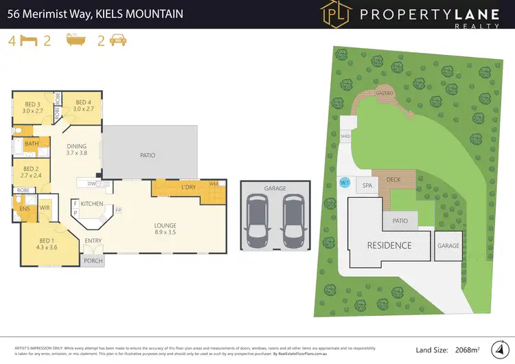 Floorplan of Homely house listing, 56 Merimist Way, Kiels Mountain QLD 4559