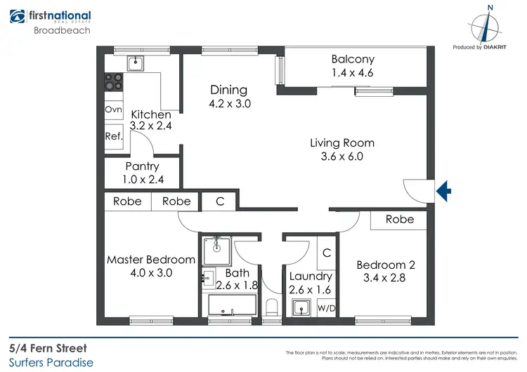 Floorplan of Homely unit listing, 5/4 Fern Street, Surfers Paradise QLD 4217