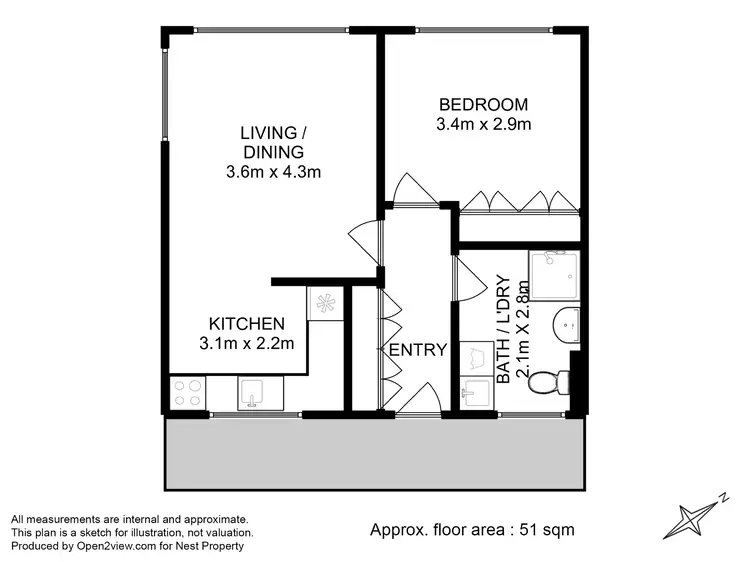 Floorplan of Homely unit listing, 4/469 Nelson Road, Mount Nelson TAS 7007