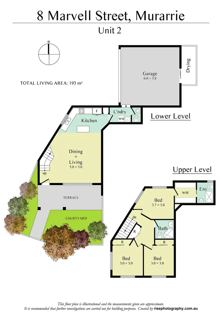 Floorplan of Homely townhouse listing, 2/8 Marvell Street, Murarrie QLD 4172