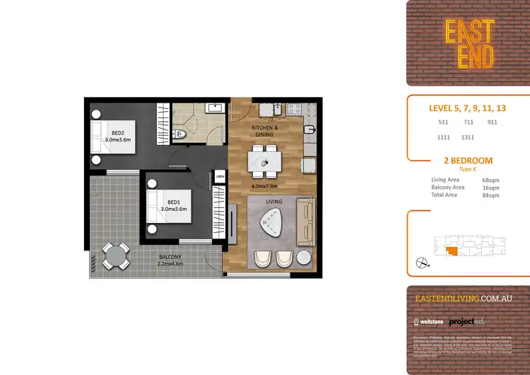 Floorplan of Homely apartment listing, 711/297 Pirie Street, Adelaide SA 5000