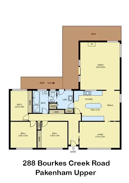 Floorplan of Homely house listing, 288 Bourkes Creek Road, Pakenham Upper VIC 3810
