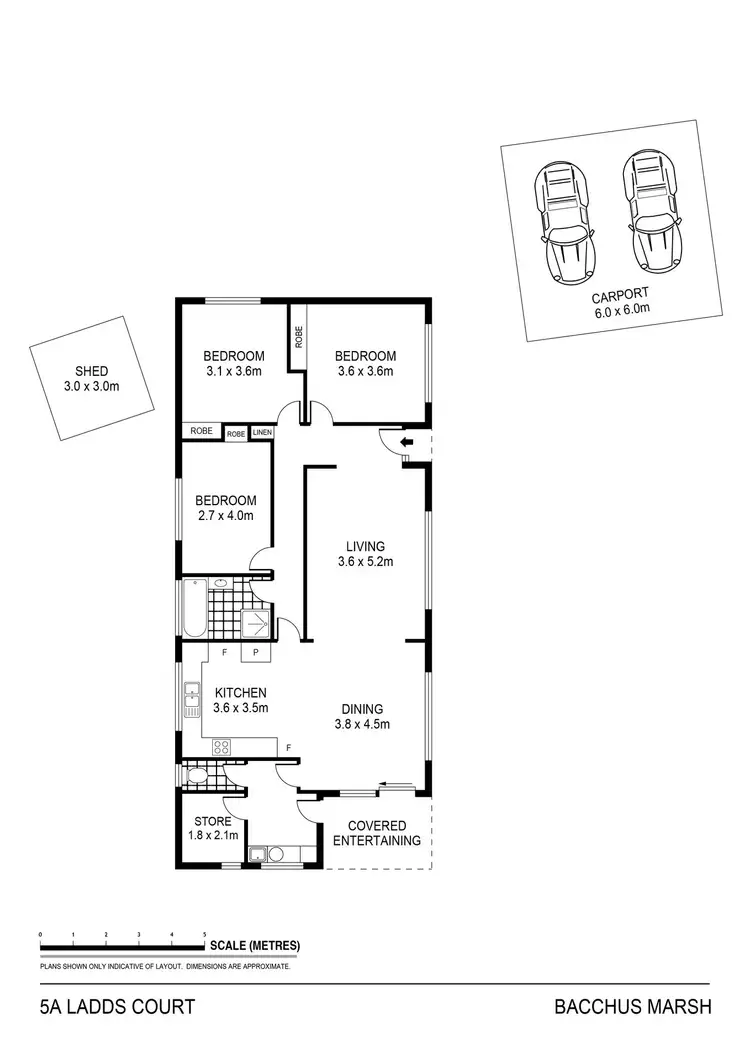 Floorplan of Homely house listing, 5A Ladds Court, Bacchus Marsh VIC 3340