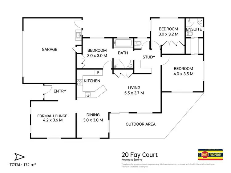 Floorplan of Homely house listing, 20 Fay Court, Kearneys Spring QLD 4350