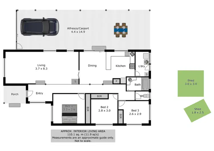 Floorplan of Homely house listing, 6 Wattle Court, Wodonga VIC 3690