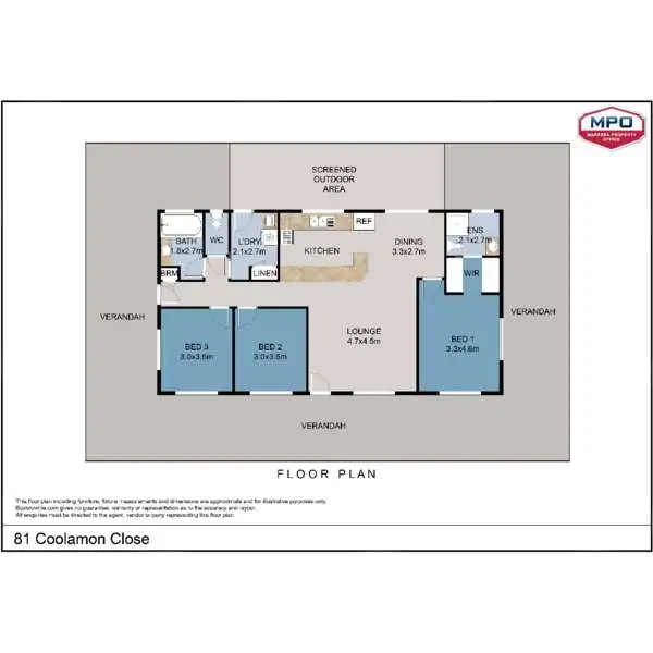 Floorplan of Homely rural property listing, 81 Coolamon Close, Mareeba QLD 4880