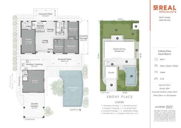 Floorplan of Homely house listing, 8 Ebony Place, Palm Beach QLD 4221