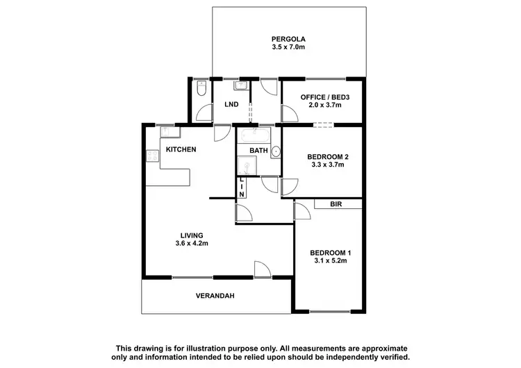 Floorplan of Homely semi-detached listing, 8 Nitschke Street, Millicent SA 5280