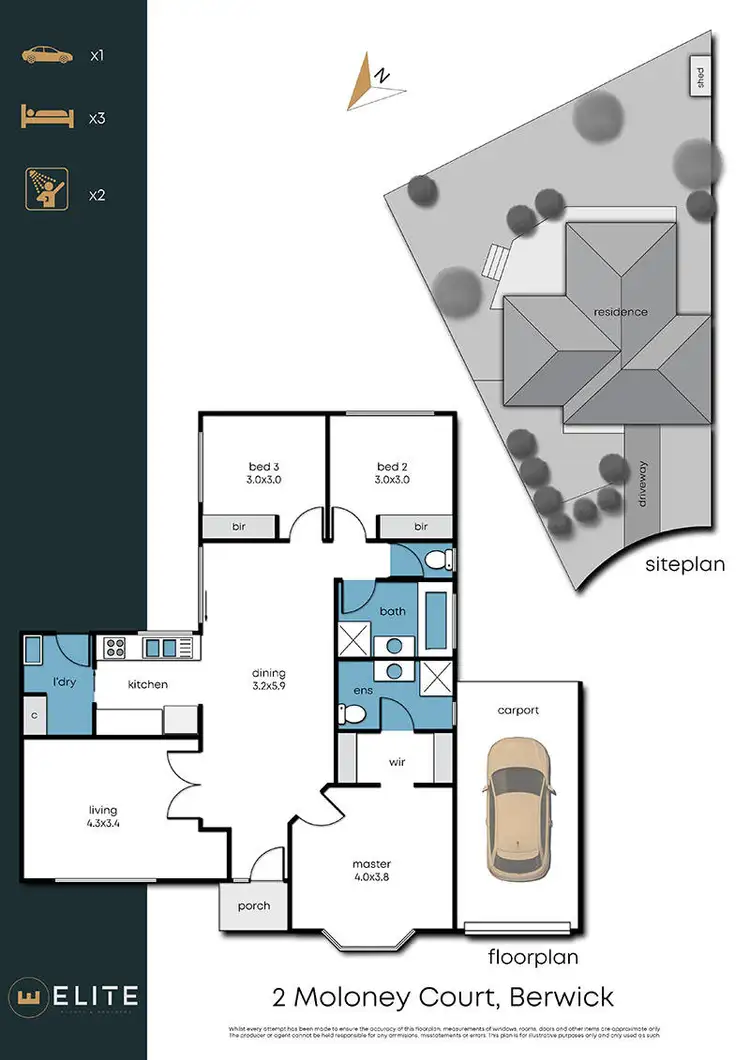 Floorplan of Homely house listing, 2 Moloney Court, Berwick VIC 3806