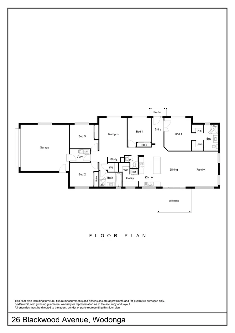 Floorplan of Homely house listing, 26 BLACKWOOD AVENUE, Wodonga VIC 3690