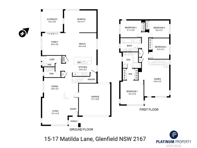 Floorplan of Homely house listing, 15-17 Matilda Lane, Glenfield NSW 2167