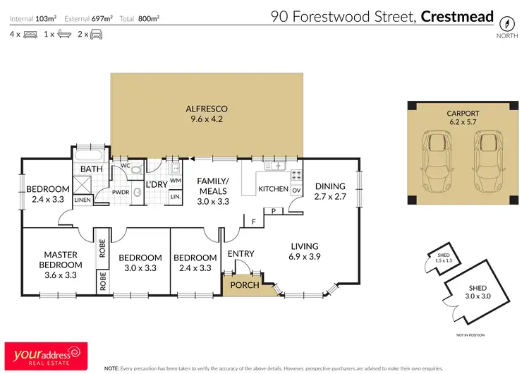Floorplan of Homely house listing, 90 Forestwood Street, Crestmead QLD 4132