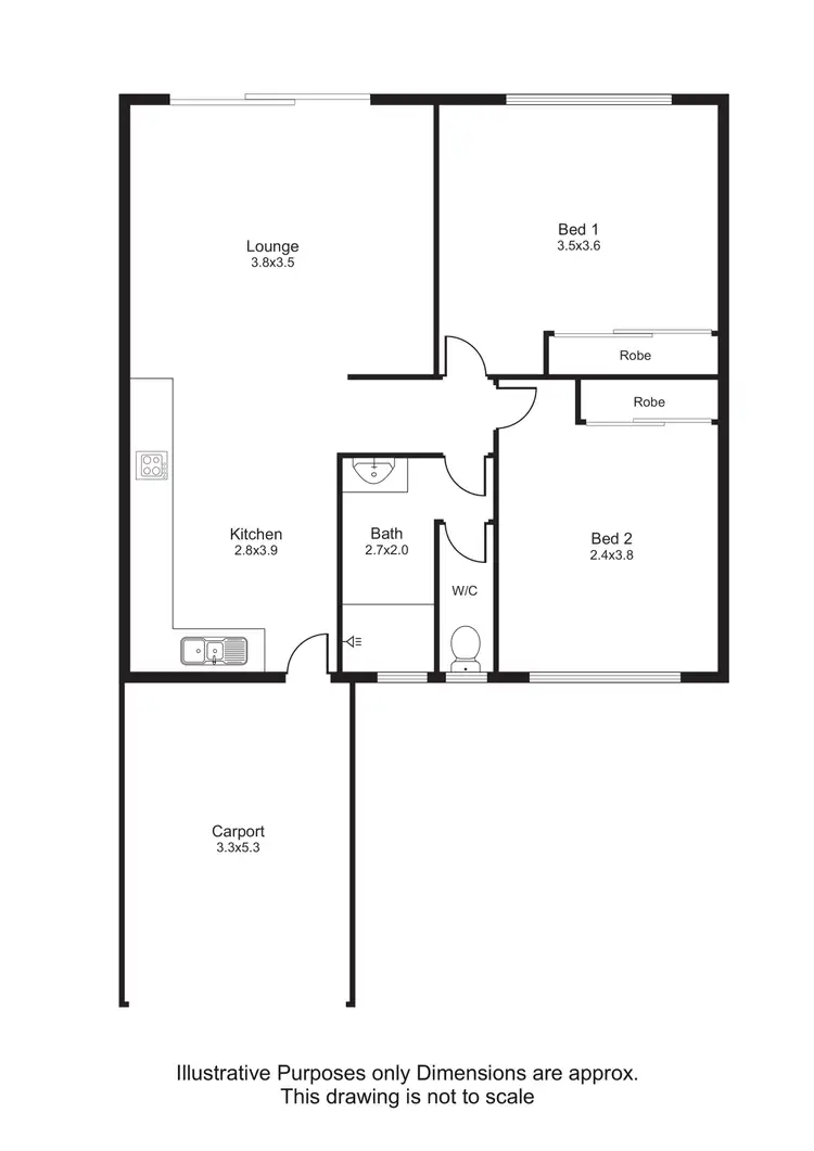 Floorplan of Homely unit listing, 3/11 Sandown Close, Woree QLD 4868
