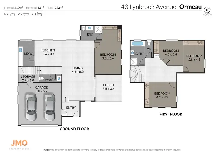Floorplan of Homely semi-detached listing, 1/43 Lynbrook Avenue, Ormeau QLD 4208