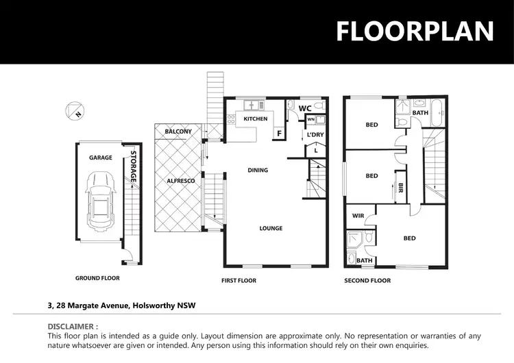 Floorplan of Homely townhouse listing, 3/28 Margate Avenue, Holsworthy NSW 2173