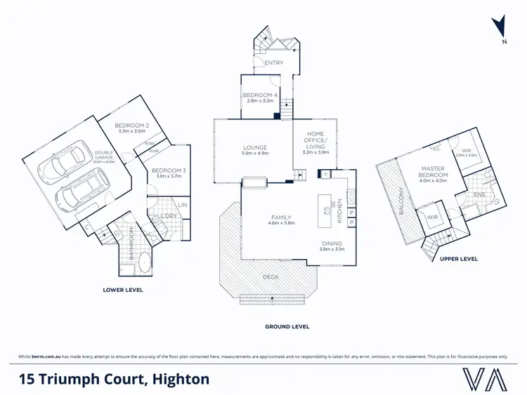 Floorplan of Homely house listing, 15 Triumph Court, Highton VIC 3216