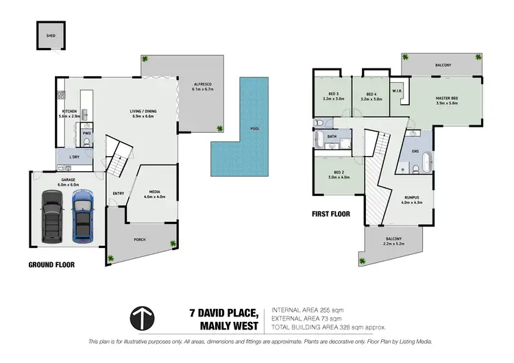 Floorplan of Homely house listing, 7 David Place, Manly West QLD 4179