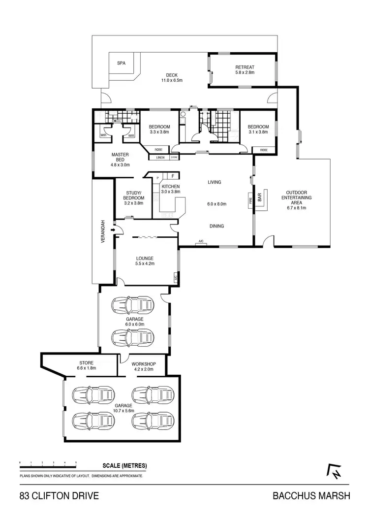 Floorplan of Homely house listing, 83 Clifton Drive, Bacchus Marsh VIC 3340