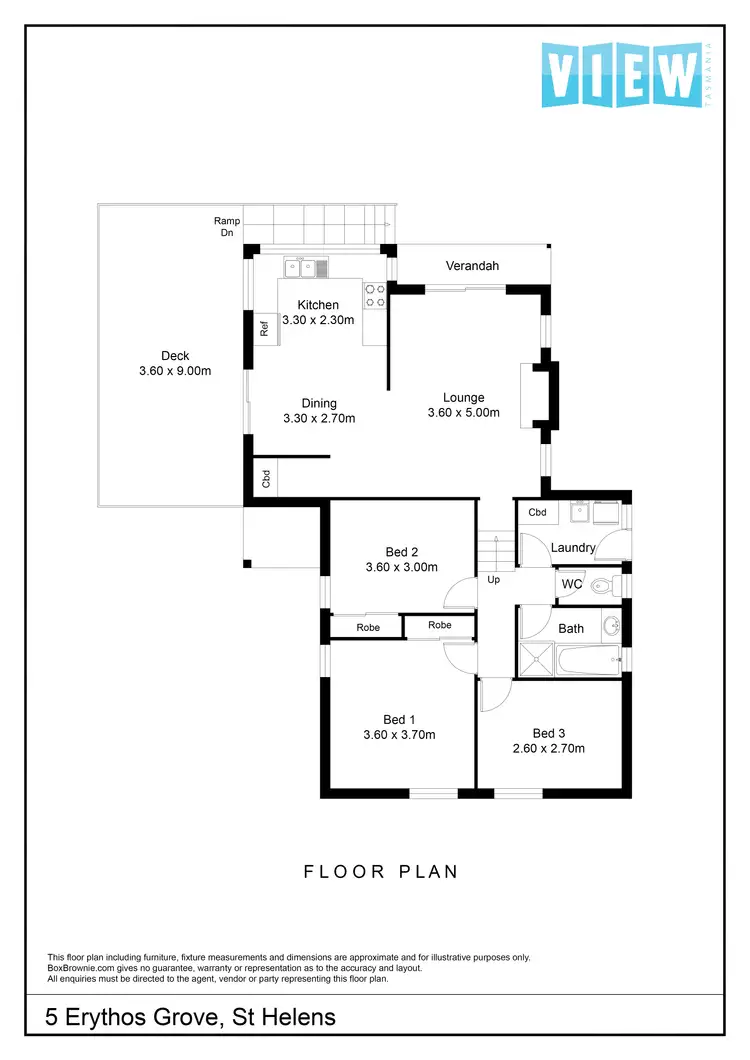 Floorplan of Homely house listing, 5 Erythos Grove, St Helens TAS 7216