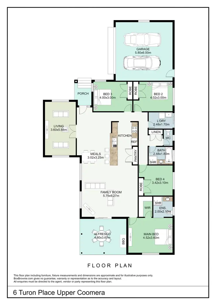 Floorplan of Homely house listing, 6 Turon Place, Upper Coomera QLD 4209