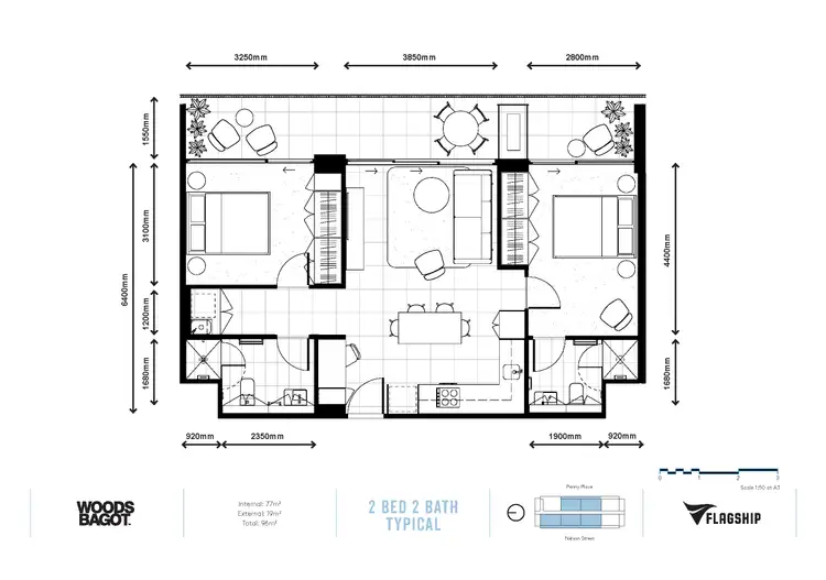 Floorplan of Homely apartment listing, 1106/17 Penny Place, Adelaide SA 5000