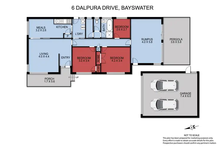 Floorplan of Homely house listing, 6 DALPURA DRIVE, Bayswater VIC 3153
