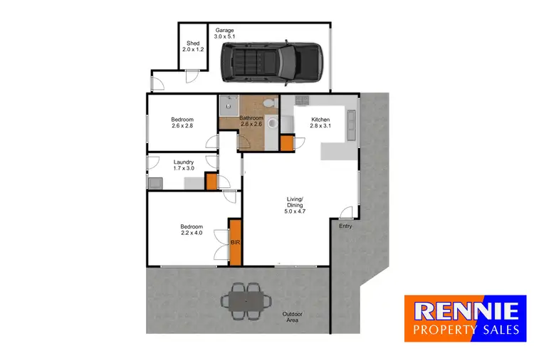 Floorplan of Homely unit listing, 1/31 Airliebank Road, Morwell VIC 3840