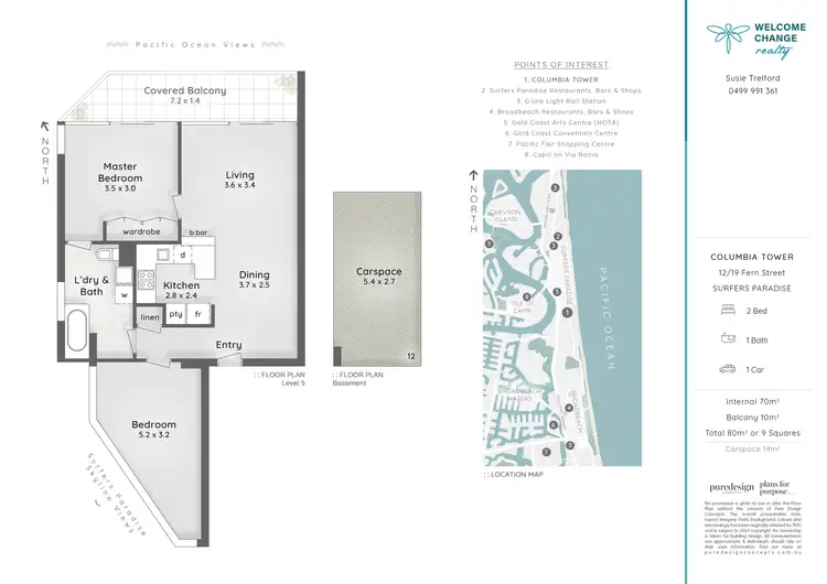 Floorplan of Homely apartment listing, 12/19 Fern Street, Surfers Paradise QLD 4217
