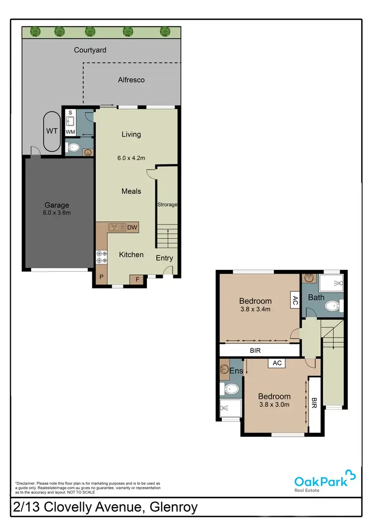 Floorplan of Homely townhouse listing, 2/13 Clovelly Avenue, Glenroy VIC 3046